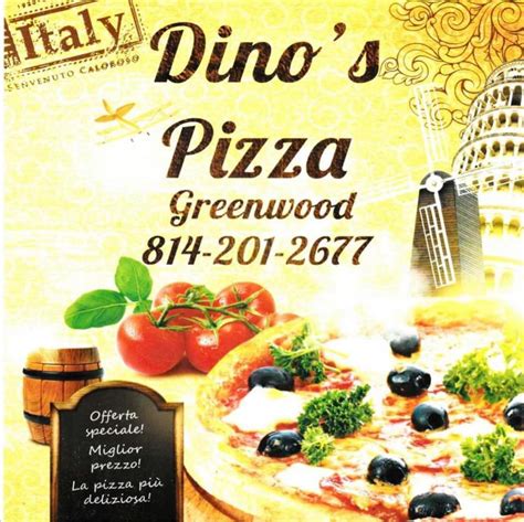 $ 1. . Dinos pizza greenwood